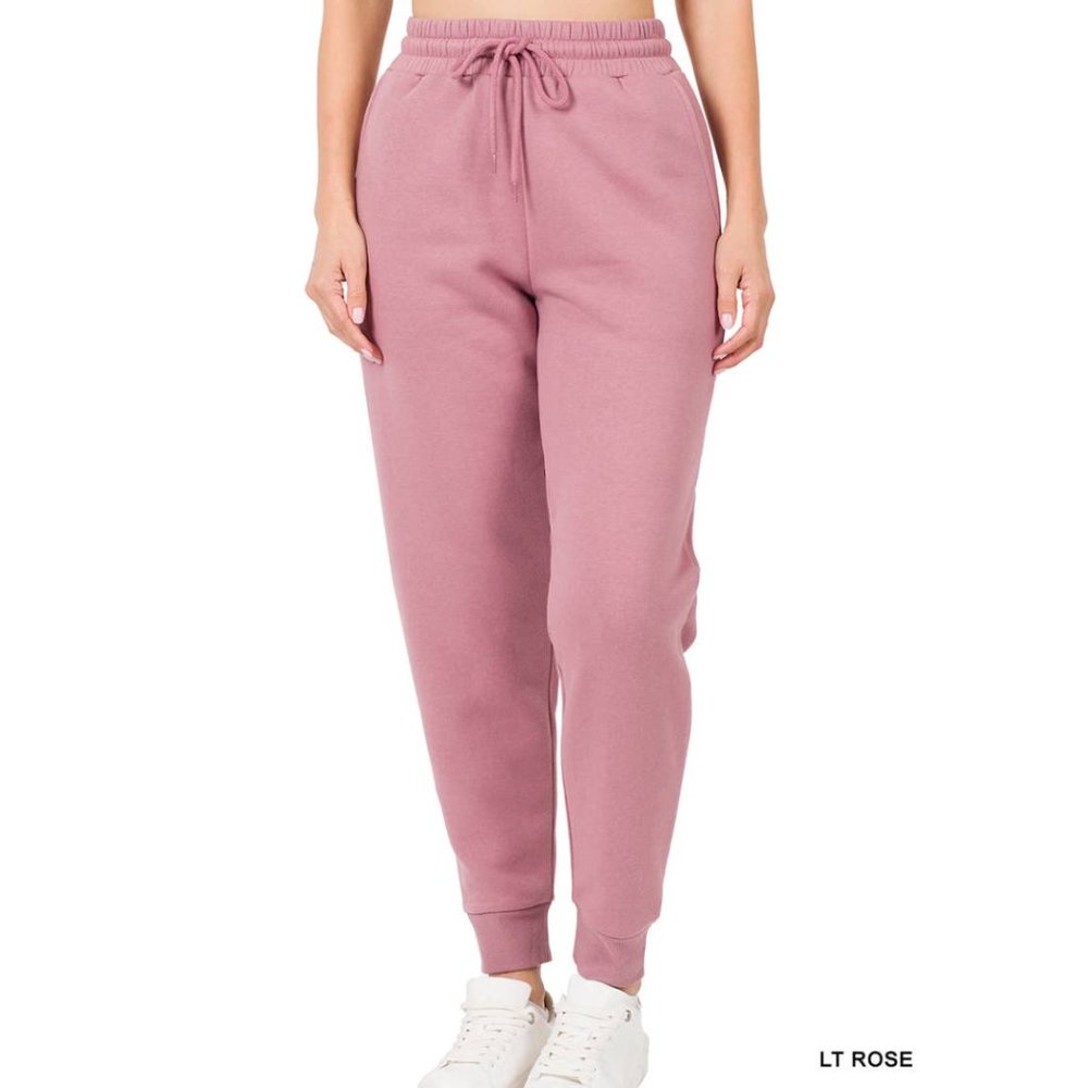 Jogger Sweatpants With Pockets & Elastic Waistband
